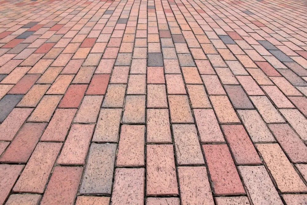 Close-up of pavers laid in a running bond pattern in Southwest Florida