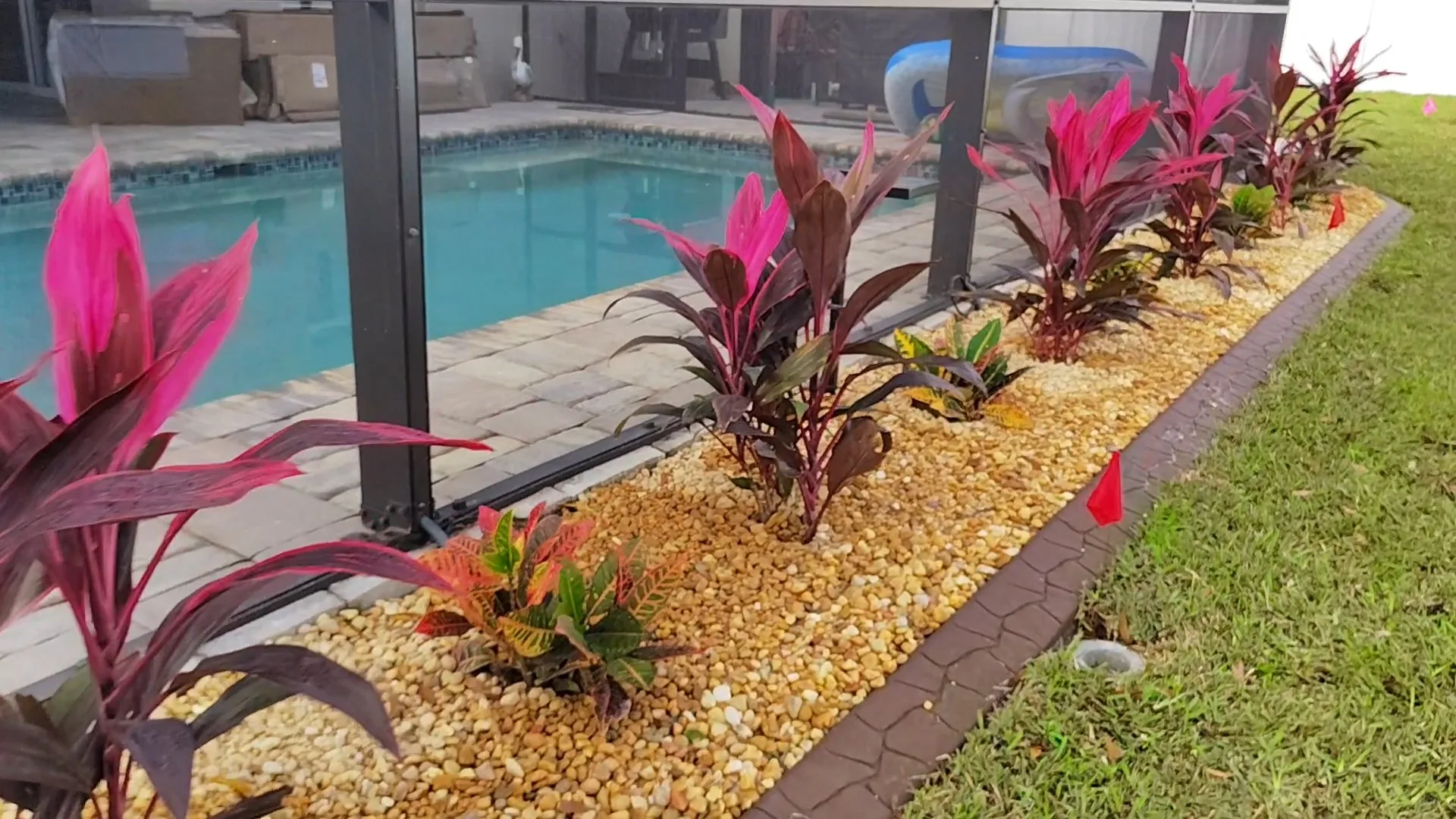Finished landscape renovation at Florida home
