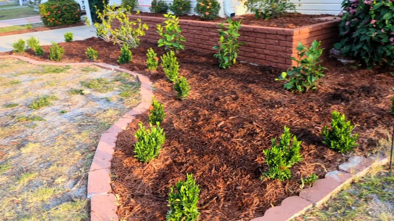 Irrigation zone heads and controller installed at Florida property