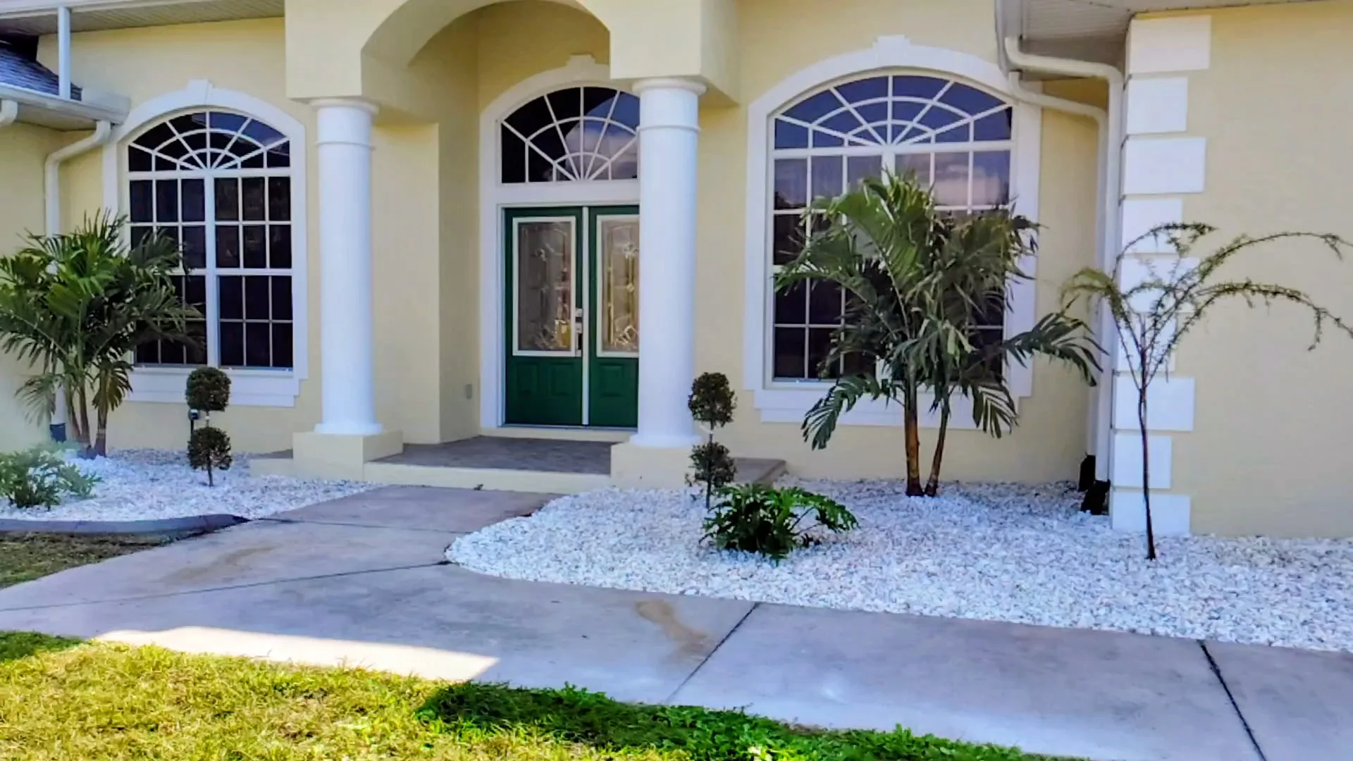 Fresh sod installation on large residential lawn
